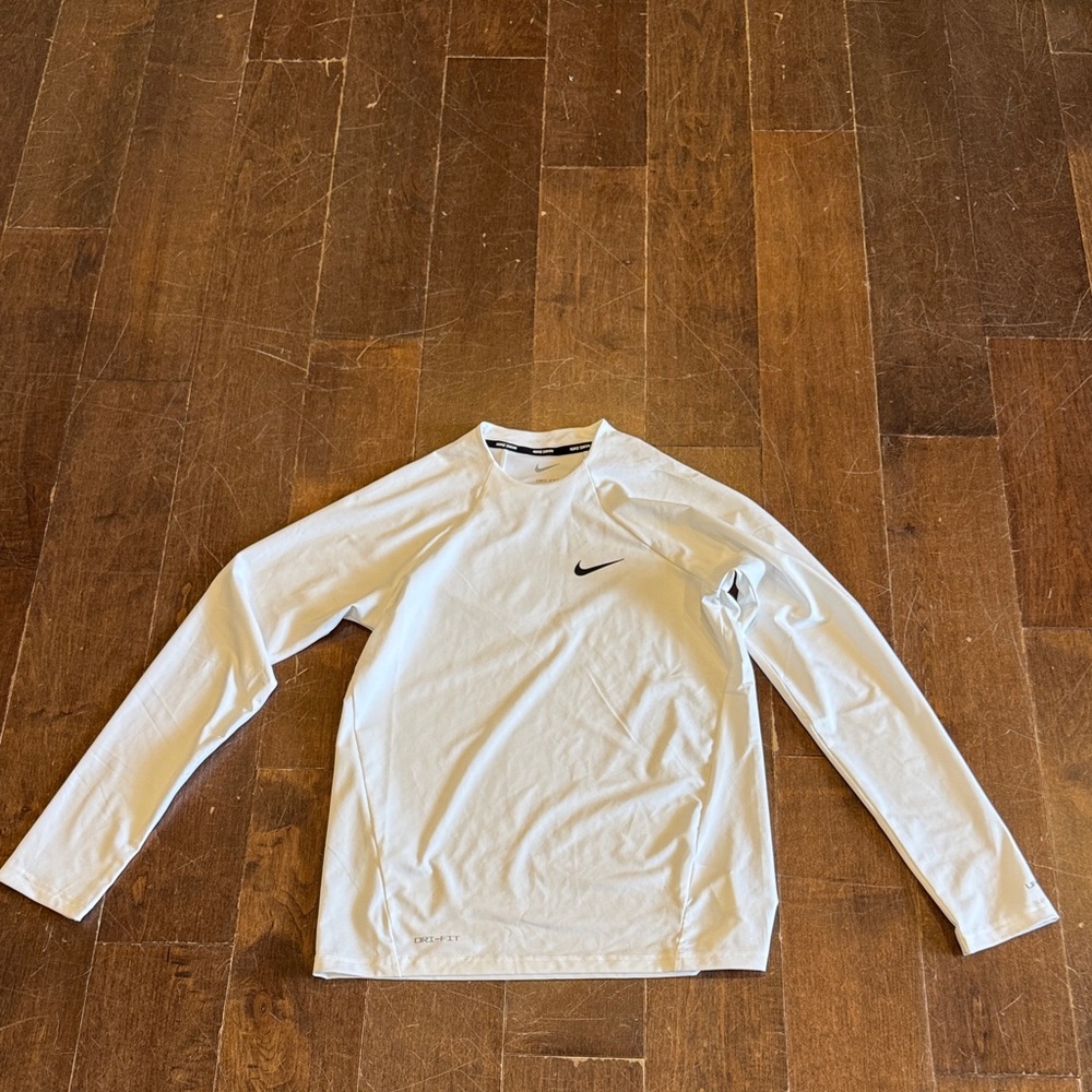 Nike White Men's Swim Rash Guard